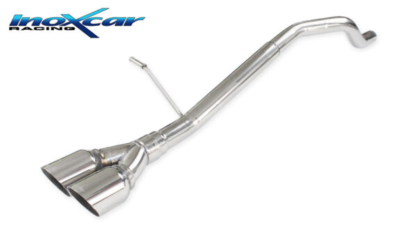 INOX CAR - POSTERIORE SENZA SILENZIATORE CON USCITA 2 X DIAM.80 RACING RENAULT CLIO 4 900 (75CV-90CV) 2018