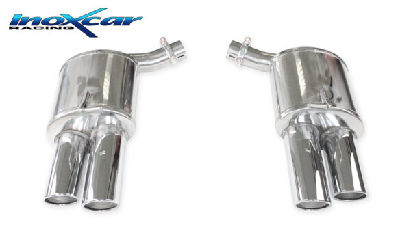 INOX CAR - POSTERIORE CON USCITA 2 X DIAM. 90 X-RACE DX+SX PORSCHE PANAMERA 4S 4.8 8V (400CV) 2009