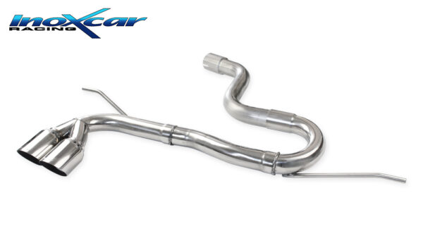 INOX CAR - POSTERIORE SENZA SILENZIATORE CON USCITA 2 X DIAM. 80 RACING VOLKSWAGEN GOLF 6 2.0 TDI (170CV) GTD 2009