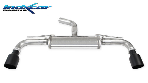 INOX CAR - POSTERIORE SILENZIATO CON USCITA DIAM.100 BLACK CERAMIC DX+SX VOLKSWAGEN GOLF 8 2.0 GTI (245CV) 2020