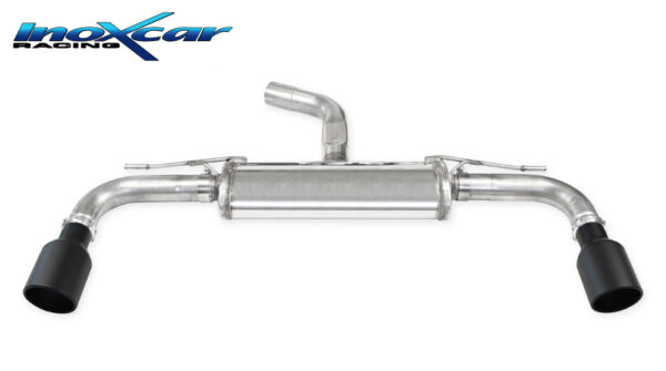 INOX CAR - POSTERIORE SILENZIATO CON USCITA DIAM.100 X-RACE BLACK MATT DX+SX VOLKSWAGEN GOLF 8 2.0 GTI (245CV) 2020