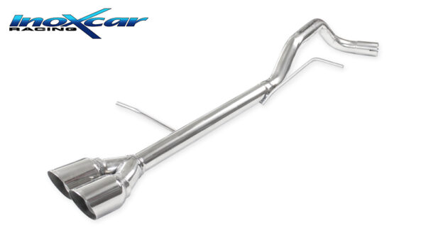 INOX CAR - POSTERIORE SENZA SILENZIATORE CON USCITA 2 X DIAM.80 RACING SEAT IBIZA SC (TYPE 6J) 1.2 FR (110CV) 2015