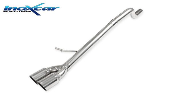 INOX CAR - POSTERIORE SENZA SILENZIATORE CON USCITA 2 X DIAM. 80 RACING VOLKSWAGEN POLO AW 1.0 TFSI (95cv) 2019