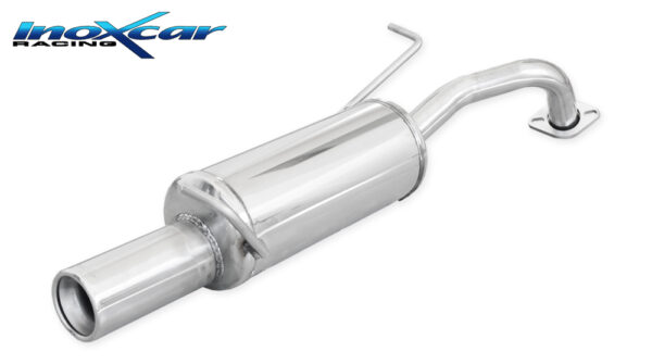 INOX CAR -  POSTERIORE CON USCITA SINGOLA DIAM.80 TOYOTA YARIS 1.0 (69CV) 2011
