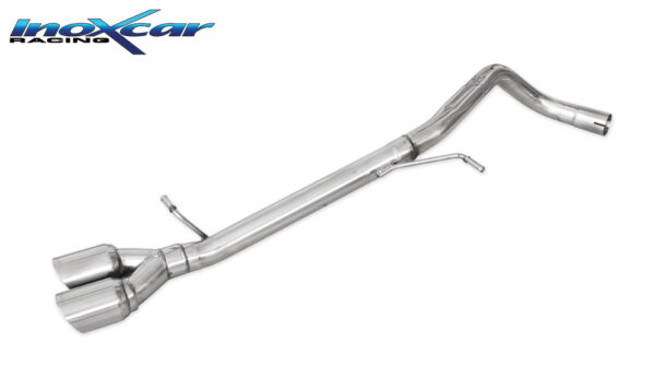 INOX CAR - POSTERIORE SENZA SILENZIATORE CON USCITA 2 X DIAM.80 RACING VOLKSWAGEN POLO (TYPE 6R) WRC 2.0 TSI (220CV) 2013