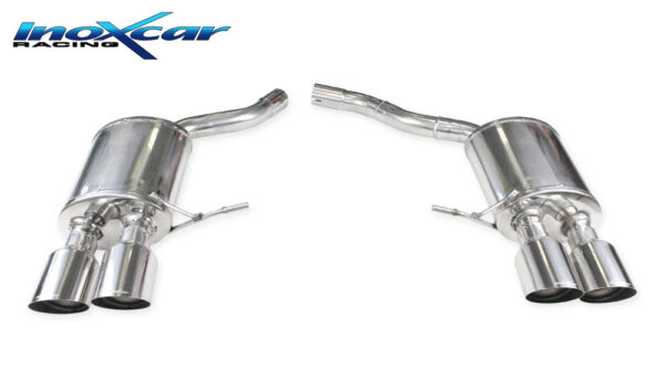 INOX CAR - POSTERIORE SILENZIATO CON USCITA 2 X DIAM. 100 RACING DX+SX PORSCHE MACAN S 3.0 TDI V6 (250CV) 2013