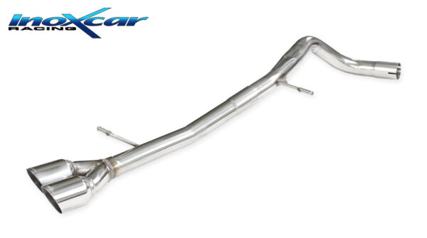 INOX CAR - POSTERIORE SENZA SILENZIATORE CON USCITA 2 X DIAM. 80 RACING VOLKSWAGEN POLO (TYPE 6C) 1.8 GTI (192CV) 2015