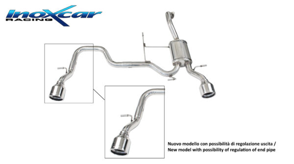 INOX CAR - POSTERIORE CON USCITA DIAM. 102 DX+SX SUZUKI SWIFT SPORT 1.4 (140CV) 2018
