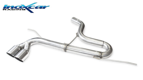 INOX CAR - POSTERIORE SENZA SILENZIATORE CON USCITA 2 X 80 RACING VOLKSWAGEN GOLF 5 2.0 TFSI GTI (200CV-230CV) 2004