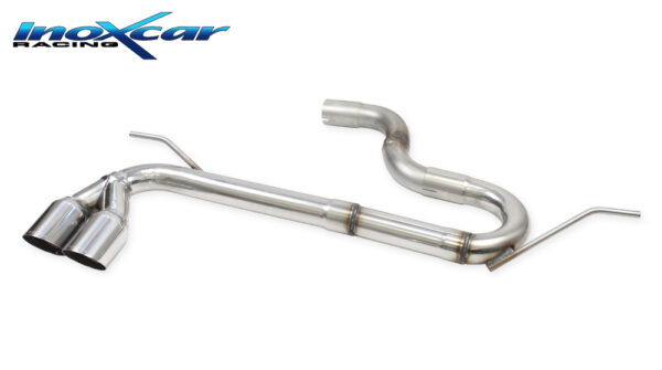 INOX CAR - POSTERIORE SENZA SILENZIATORE CON USCITA 2 X DIAM.80 RACING VOLKSWAGEN GOLF 7 GTE 1.4 TSI HYBRID (150CV) 2013