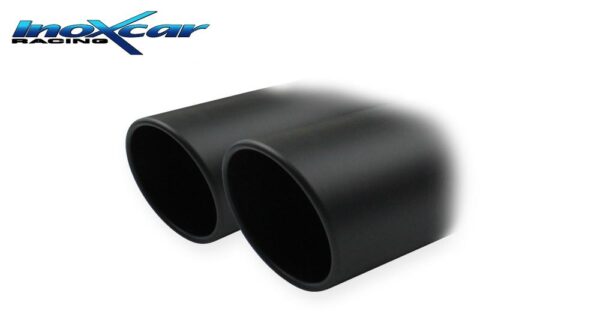 INOX CAR - POSTERIORE CON USCITA 2 X DIAM. 90 X-RACE BLACK MATT DX+SX PORSCHE PANAMERA 4S 4.8 8V (400CV) 2009