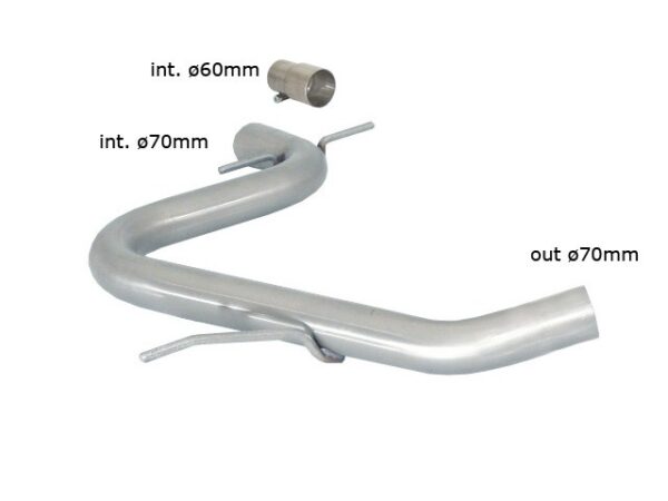 RAGAZZON - CENTRALE NON SILENZIATO - VOLKSWAGEN GOLF Mk6 – 2.0 GTI TSI (155 / 173kW) ø70mm 2009>