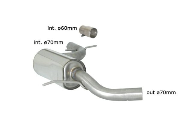 RAGAZZON - CENTRALE SILENZIATO - VOLKSWAGEN GOLF Mk6 – 2.0 GTI TSI (155 / 173kW) ø70mm 2009>