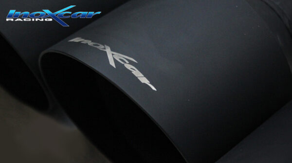 INOX CAR -  TERMINALE SILENZIATO CON USCITA DIAM.114 RACING BLACK CERAMIC DX+SX + VALVOLA CON MONTAGGIO MOTORINO ELETTRICO DI SERIE TOYOTA SUPRA MK5 GR 3.0 (340cv) 2019
