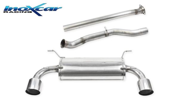 INOX CAR -  TUBO CENTRALE DIRETTO + TERMINALE CON SILENZIATORE CON USCITA 1 X DIAM. 114 RACING DX+SX TOYOTA GR 86 2.4i (234cv) 2021