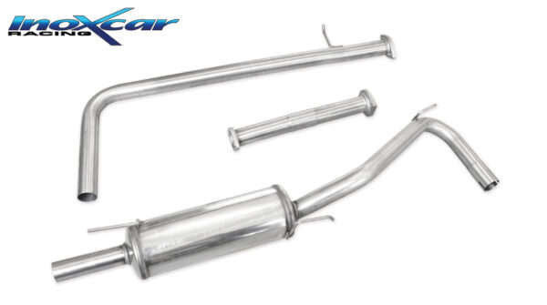 INOX CAR - TUBO SOSTITUZIONE CATALIZZATORE + TUBO CENTRALE DIRETTO + POSTERIORE RENAULT  CLIO 1 - 1.8 16V (135CV) 1998