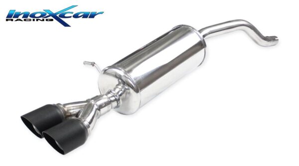 INOX CAR - POSTERIORE CON USCITA 2 x DIAM.80 RACING BLACK CERAMIC REANULT CLIO 4 1.2 (75CV) 2013