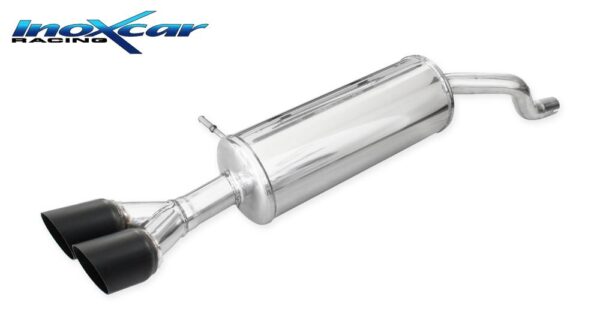INOX CAR - POSTERIORE CON USCITA 2 X DIAM.80 RACING BLACK CERAMIC RENAULT CLIO 4 GT 1.2 (120CV) 2013