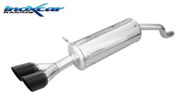 INOX CAR - POSTERIORE CON USCITA 2 X DIAM.80 RACING BLACK CERAMIC RENAULT CLIO 4 1.5 DCI (75CV-90CV) 2015