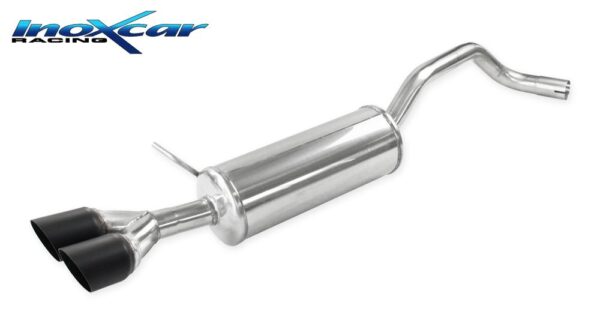INOX CAR - POSTERIORE CON USCITA 2 X DIAM.80 RACING BLACK CERAMIC SEAT IBIZA SC (TYPE 6J) 1.2 FR (110CV) 2015