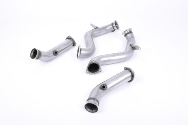 MILLTEK - SSXMZ119 - Mercedes  C-Class  C63 & C63 S (W205) Saloon 4.0 Bi-Turbo V8 (Non-GPF Equipped Models Only) 2015>2026  Large-bore Downpipes and Cat Bypass Pipes