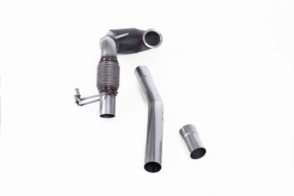 MILLTEK - SSXVW571 - Volkswagen  Polo  GTI 2.0 TSI (AW - 5 Door) - Non GPF/OPF Models Only 2018>2019  Cast Downpipe with Race Cat