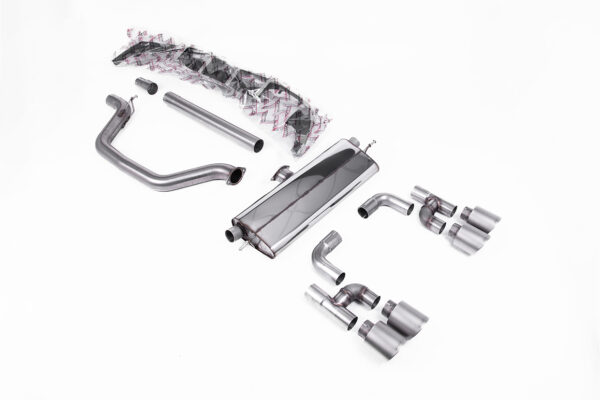 MILLTEK - SSXVW699 - Volkswagen  Golf  Mk8 GTi (Golf R Style Quad Outlet Systems - 245ps Non-GPF / North American Models Only) 2021>2024  Cat-back