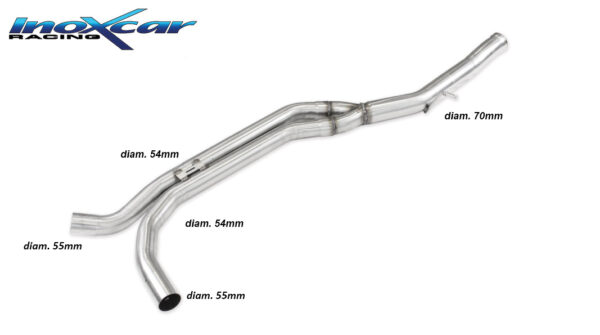 INOX CAR - TUBO CENTRALE DIRETTO PORSCHE MACAN 2.0 TFSI (245CV) 2019-2020