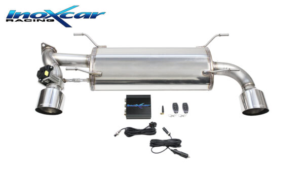 INOX CAR -  POSTERIORE CON USCITA DIAM. 114 RACING DX+SX + VALVOLA CON MOTORINO ELETTRICO + TELECOMANDO TOYOTA GT86 2.0I (200CV) 2017