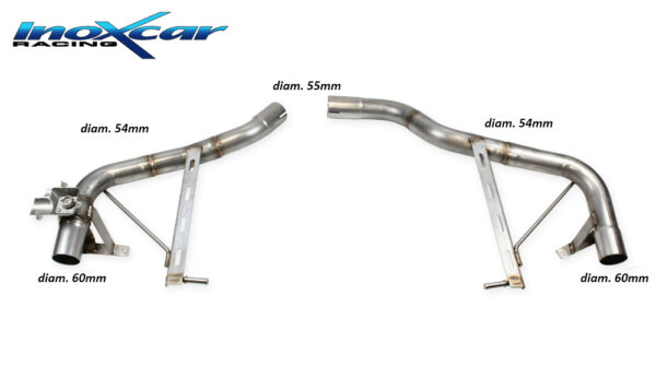 INOX CAR - POSTERIORE SENZA SILENZIATORE DX+SX + VALVOLA CON MONTAGGIO MOTORINO ELETTRICO DI SERIE PORSCHE MACAN 2.0 TFSI (245cv) 2019-2020 CON VALVOLA DI SERIE