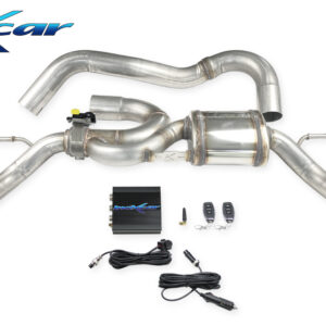 INOX CAR - POSTERIORE CON USCITA DIAM.50 DX+SX + VALVOLA CON MONTORINO ELETTRICO + TELECOMANDO RENAULT CLIO 4 RS TROPHY 220 EDC 1.6 TURBO (220CV) 2015