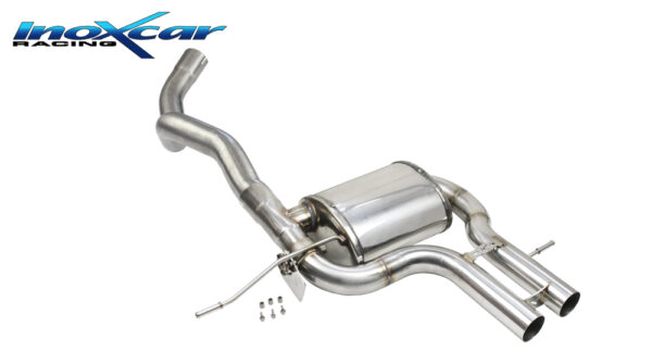 INOX CAR - POSTERIORE CENTRALE + VALVOLA CON MONTAGGIO MOTORINO ELETTRICO DI SERIE RENAULT MEGANE IV RS TROPHY 1.8 TURBO (300CV) CON OPF 2019