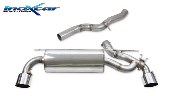 INOX CAR -  TERMINALE SILENZIATO CON USCITA DIAM. 114 RACING DX+SX + VALVOLA CON MONTAGGIO MOTORINO ELETTRICO DI SERIE TOYOTA SUPRA MK5 GR 2.0 Turbo (258cv) 2020