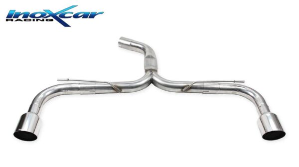 INOX CAR - POSTERIORE SENZA SILENZIATORE CON USCITA DIAM.100 RACING DX+SX VOLKSWAGEN GOLF 8 2.0 GTI (245CV) 2020