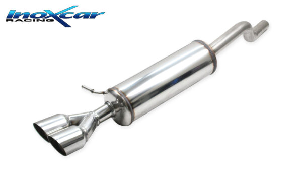INOX CAR - POSTERIORE SILENZIATO CON USCITA 2 X DIAM. 80 RACING VOLKSWAGEN POLO AW 1.0 TFSI (95cv) 2019