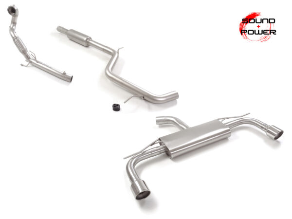 RAGAZZON - DOWNPIPE SKAT + ELIMINAZIONE FILTRO OPF/GPF + CENTRALE SILENZIATO + TERMINALE - VOLKSWAGEN GOLF Mk8 – 2.0GTi (180kW) 70mm 2020>2024