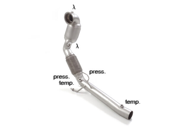 RAGAZZON - DOWNPIPE KAT + ELIMINAZIONE FILTRO OPF/GPF - VOLKSWAGEN GOLF Mk8 – 2.0GTi CLUBSPORT (221kW) 70mm 10/2020>