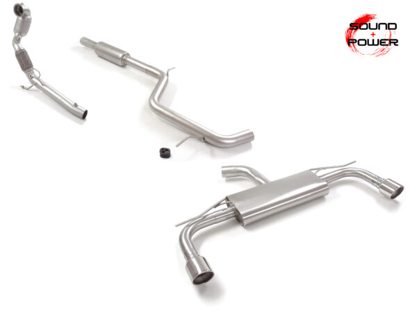 RAGAZZON - DOWNPIPE KAT + ELIMINAZIONE FILTRO OPF/GPF + CENTRALE SILENZIATO + TERMINALE - VOLKSWAGEN GOLF Mk8 – 2.0GTi (180kW) 76mm 2020>2024