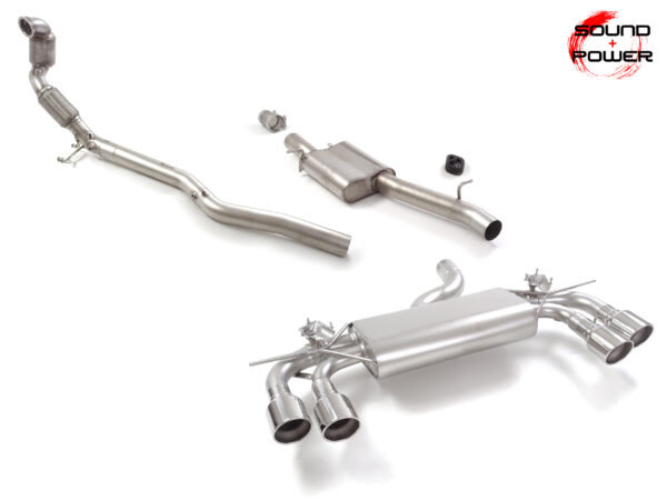 RAGAZZON - DOWNPIPE KAT + ELIMINAZIONE FILTRO OPF/GPF + CENTRALE SILENZIATO + TERMINALE - VOLKSWAGEN GOLF Mk8.5 – R 2.0TSI 4MOTION (245kW) 02/2024>