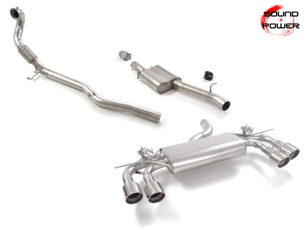 RAGAZZON - DOWNPIPE SKAT + ELIMINAZIONE FILTRO OPF/GPF + CENTRALE SILENZIATO + TERMINALE - VOLKSWAGEN GOLF Mk8.5 – R 2.0TSI 4MOTION (245kW) 02/2024>