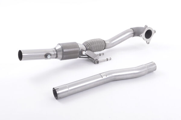 MILLTEK - SSXAU200 - Seat  Leon  FR 2.0 T FSI 200-211PS 2006>2013  Cast Downpipe with HJS High Flow Sports Cat