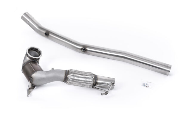 MILLTEK - SSXVW672 - Audi  S3  2.0TFSI Quattro Saloon/Sedan 310PS 8Y (North American / Non-OPF Models Only) 2022>2026  Large Bore Downpipe and Hi-Flow Sports Cat